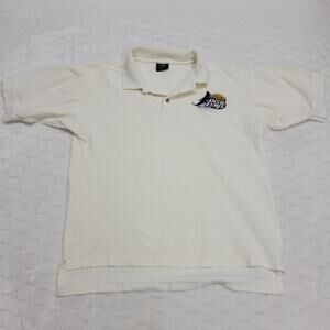 Vintage Tampa Bay Devil Rays Polo Shirt Large White 90s MLB Pique Cotton ONO L